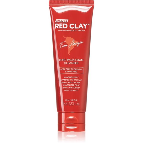Missha Missha Amazon Red Clay™ pjena za dubinsko čišćenje s glinom 120 ml
