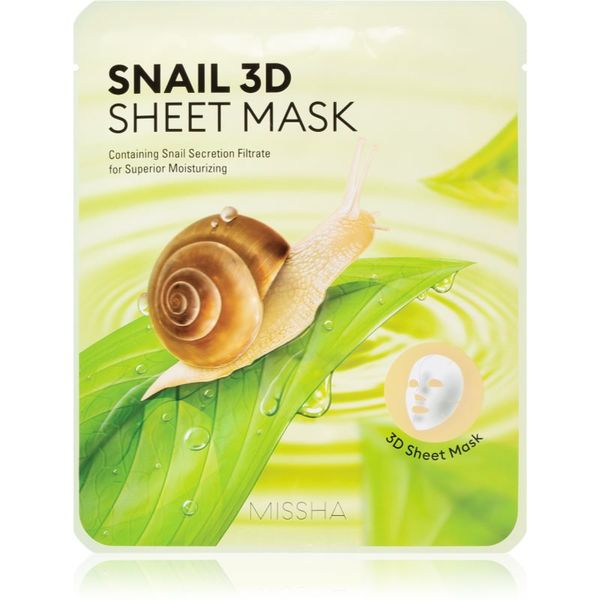 Missha Missha Snail Sheet maska za čišćenje i osvježavanje lica s ekstraktom puža 23 g