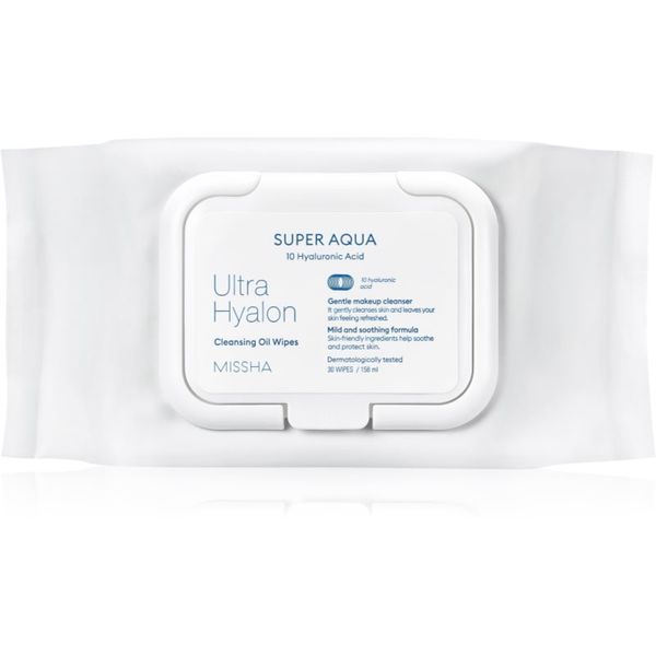Missha Missha Super Aqua 10 Hyaluronic Acid maramice za čišćenje i skidanje make-upa 30 kom