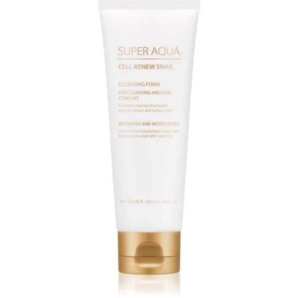 Missha Missha Super Aqua Cell Renew Snail pjena za čišćenje s ekstraktom puža 100 ml