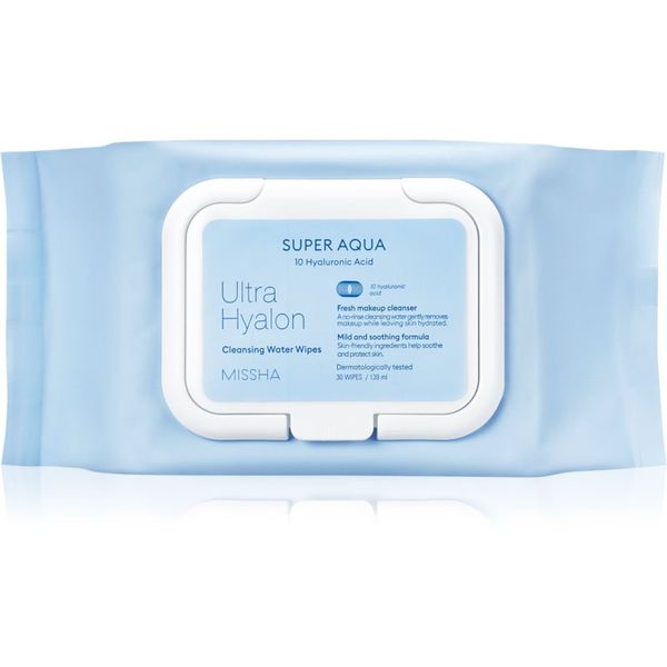 Missha Missha Ultra Hyalon maramice za skidanje pudera s hijaluronskom kiselinom 30 kom