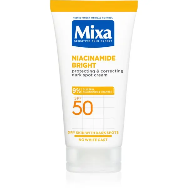 MIXA Mixa Niacinamide Bright korektivna krema protiv tamnih mrlja SPF 50 50 ml