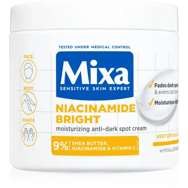 MIXA Mixa Niacinamide Bright krema za intenzivnu hidrataciju protiv tamnih mrlja 400 ml