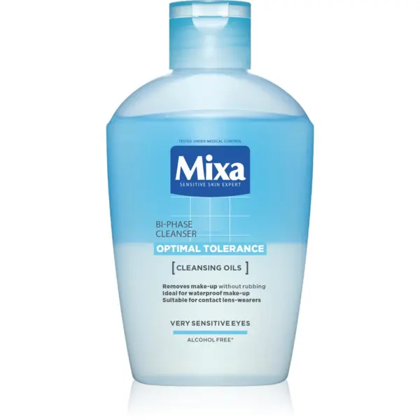 MIXA Mixa Optimal Tolerance dvofazni odstranjivač šminike za oči 125 ml