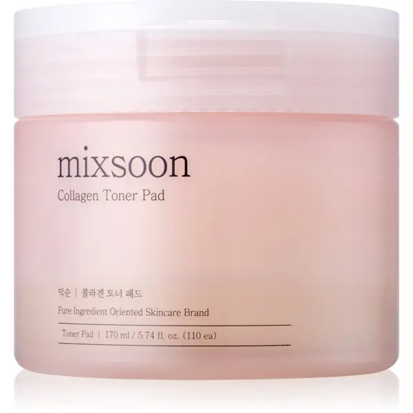 mixsoon mixsoon Collagen blazinice natopljene tonerom za sjaj i zaglađivanje kože lica 110x1 kom