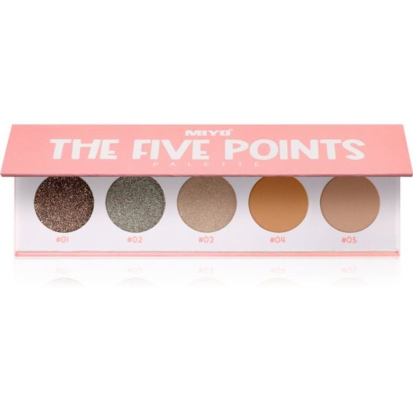 Miyo Miyo Eyeshadow The five points paleta sjenila za oči nijansa 15 Consequences 1 kom