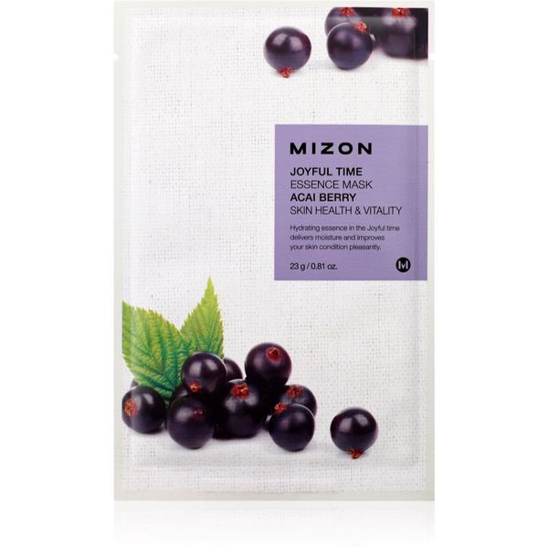 Mizon Mizon Joyful Time Acai Berry Sheet maska za posvjetljivanje i vitalnost lica 23 g