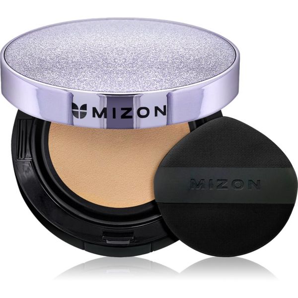 Mizon Mizon Vegan Collagen Cushion SPF38 PA++ dugotrajni puder u spužvici s visokom UV zaštitom nijansa #23 Natural Sand Beige 2x15 g
