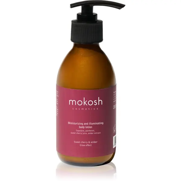 Mokosh Mokosh Sweet Cherry & Amber posvjetljujuće mlijeko za tijelo s hidratantnim učinkom 200 ml