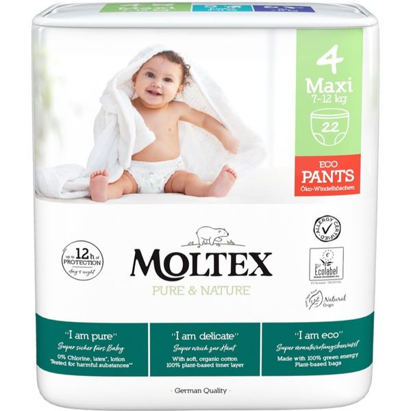 Moltex Moltex Pure & Nature Maxi Size 4 jednokratne pelene-gaćice 7-12 kg 22 kom