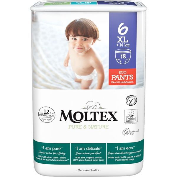 Moltex Moltex Pure & Nature XL Size 6 jednokratne pelene-gaćice 14+ kg 18 kom