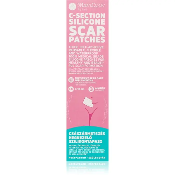 MomCare by Lina MomCare by Lina C-Section Silicone Scar Patches silikonski flasteri protiv ožiljaka nakon carskog reza veličina S-M 3x15 cm 3 kom