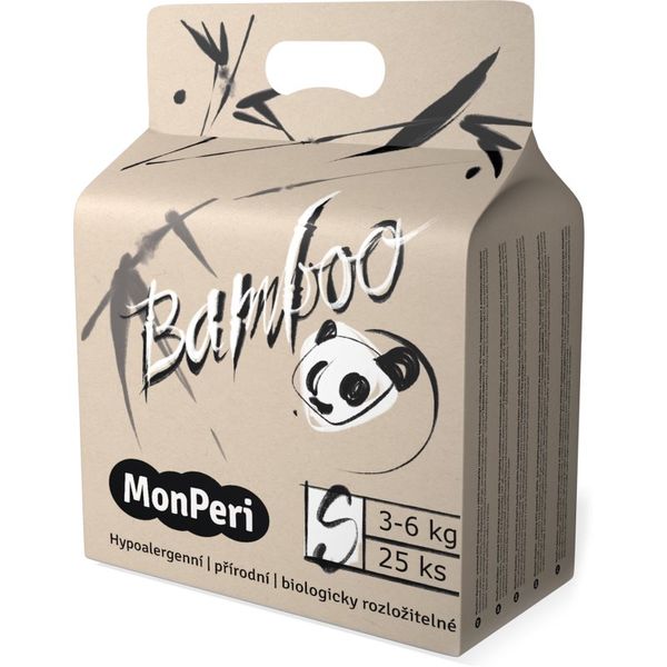 MonPeri MonPeri Bamboo Size S jednokratne EKO pelene 3-6 kg 25 kom