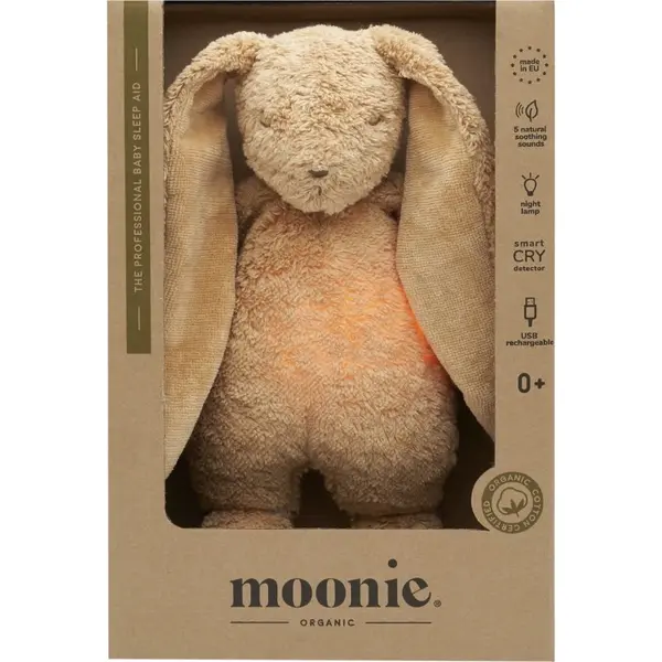 Moonie Moonie The Humming Friend 2.0 Organic Cappuccino tješilica s melodijom 1 kom