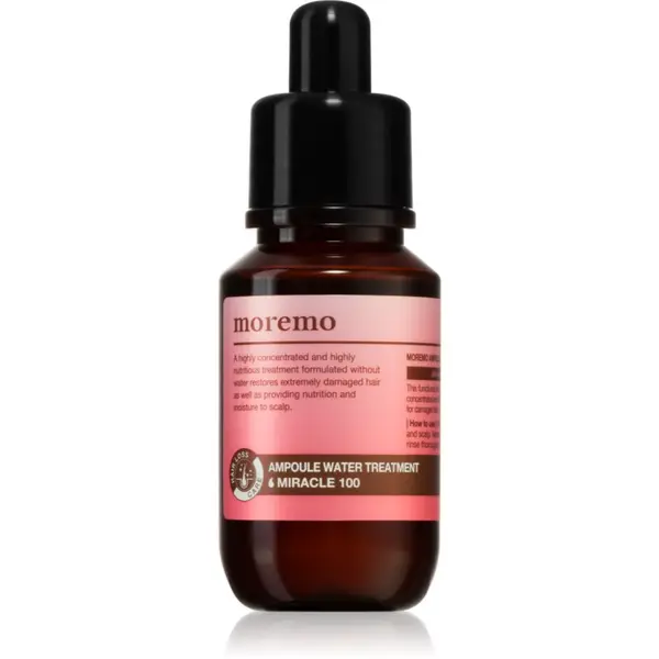 moremo moremo Water Treatment Miracle 100 njega za intenzivnu regeneraciju za kosu i vlasište 30 ml