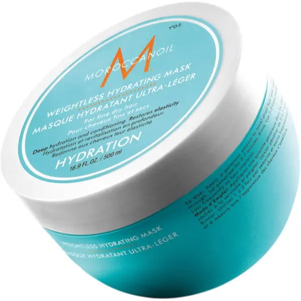 Moroccanoil Moroccanoil Hydration Weightless Hydrating Mask maska za dubinsku hidrataciju za suhu i lomljivu kosu 500 ml