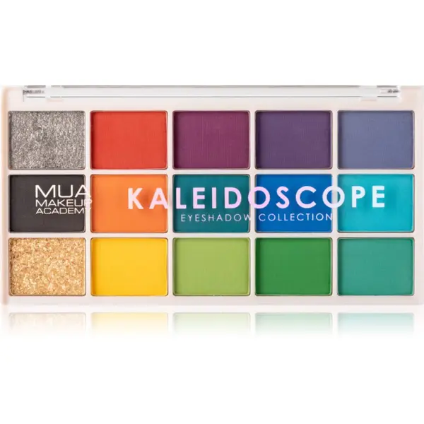 MUA Makeup Academy MUA Makeup Academy Eyeshadow Collection 15 Shade Palette paleta sjenila za oči nijansa Kaleidoscope 12 g