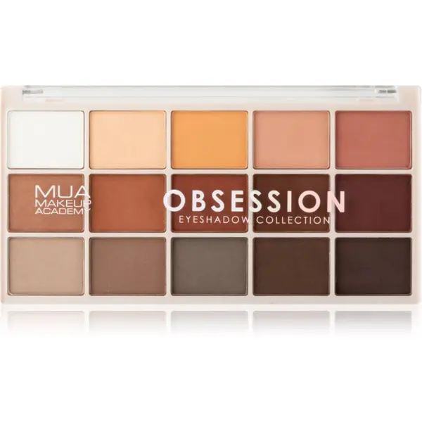 MUA Makeup Academy MUA Makeup Academy Eyeshadow Collection 15 Shade Palette paleta sjenila za oči nijansa Obsession 12 g