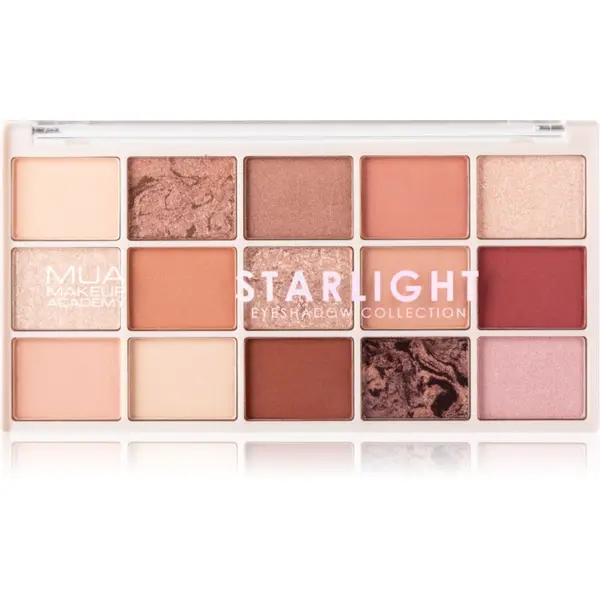 MUA Makeup Academy MUA Makeup Academy Eyeshadow Collection 15 Shade Palette paleta sjenila za oči nijansa Starlight 12 g