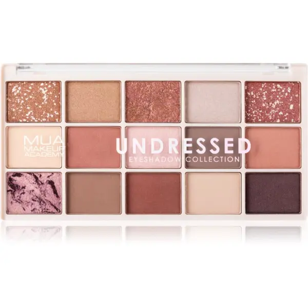MUA Makeup Academy MUA Makeup Academy Eyeshadow Collection 15 Shade Palette paleta sjenila za oči nijansa Undressed 12 g