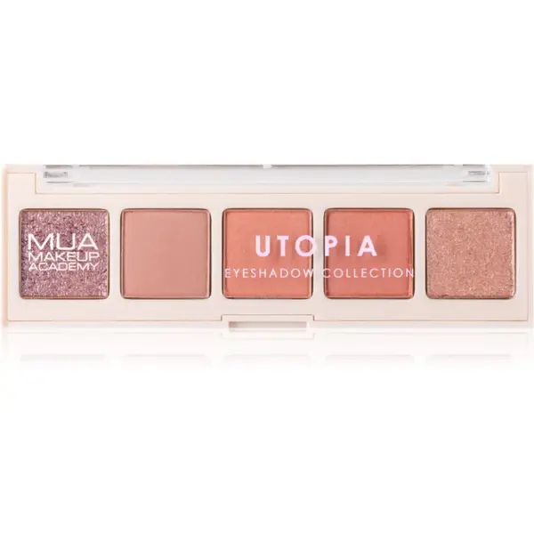 MUA Makeup Academy MUA Makeup Academy Eyeshadow Collection 5 Shade Palette paleta sjenila za oči nijansa Utopia 3.8 g