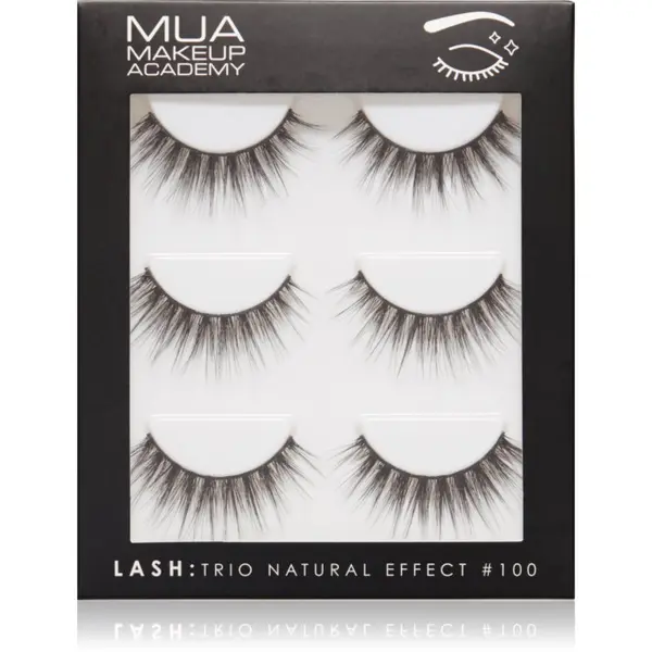 MUA Makeup Academy MUA Makeup Academy Lashes Natural Effect umjetne trepavice #100 3 par