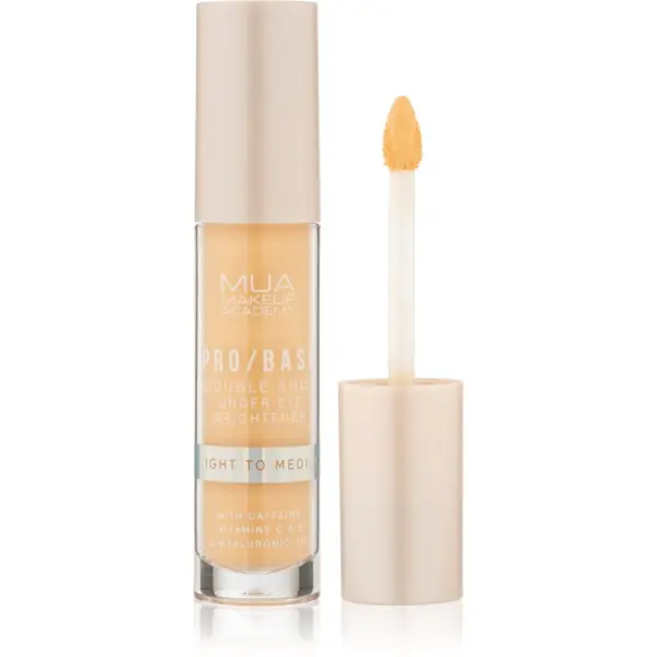 MUA Makeup Academy MUA Makeup Academy PRO/BASE Double Shot posvjetljivač za područje oko očiju s kofeinom nijansa Light to Medium 5 ml