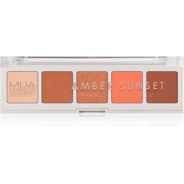 MUA Makeup Academy MUA Makeup Academy Professional 5 Shade Palette paleta sjenila za oči nijansa Amber Sunset 3,8 g