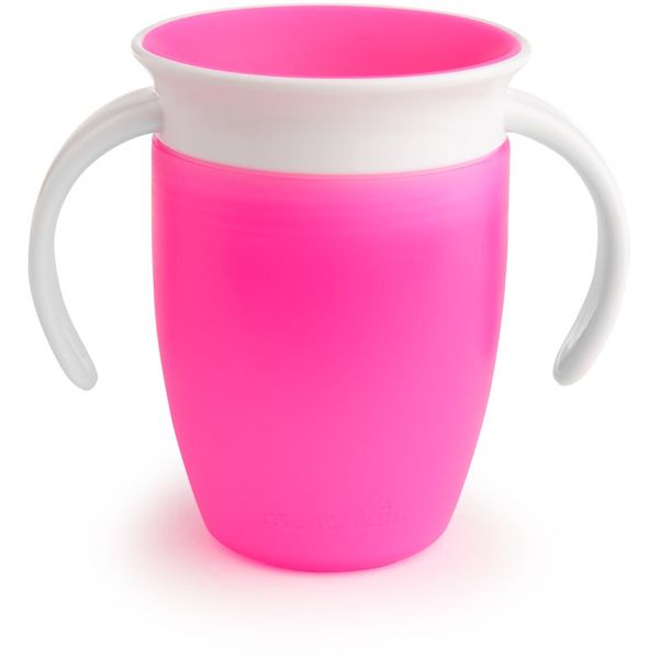 Munchkin Munchkin Miracle 360° šalica za učenje pijenja s ručkama Pink 6 m+ 207 ml