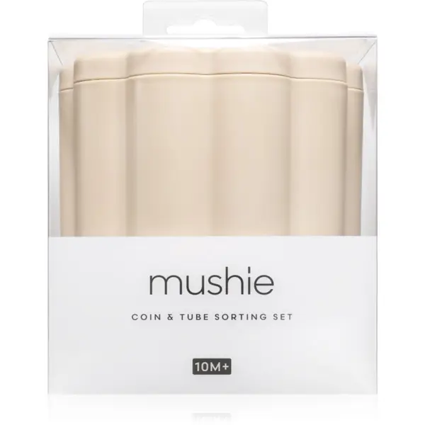 Mushie Mushie Coin & Tube Sorting Set igra razvrstavanja s hvataljkom 10m+ 1 kom