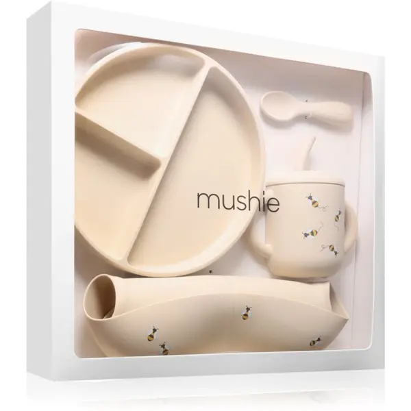 Mushie Mushie Feeding Toddler Set komplet pribora za jelo za bebe 6m+ Bees