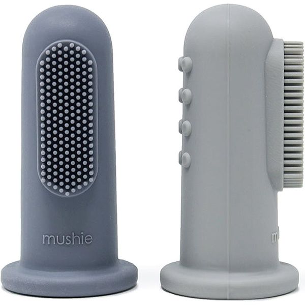 Mushie Mushie Finger Toothbrush dječja četkica za zube na prst Tradewinds/Stone 2 kom