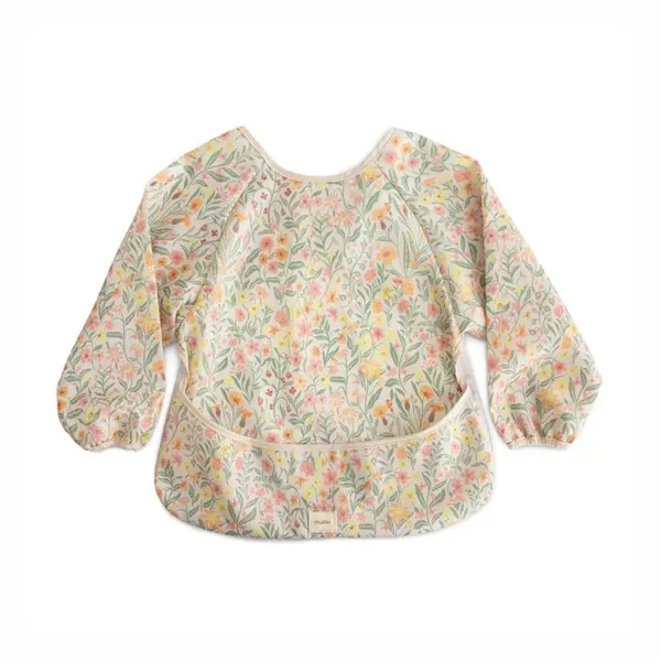 Mushie Mushie Long Sleeve Bib podbradnik Pastel Blooms 6-24m 1 kom