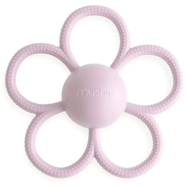 Mushie Mushie Rattle Teether Toy grickalica za bebe sa zvečkom Soft Lilac 1 kom
