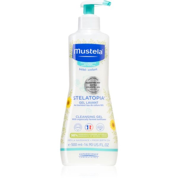 Mustela Mustela Bébé Stelatopia gel za čišćenje i pranje djece i beba za suhu i atopičnu kožu 500 ml