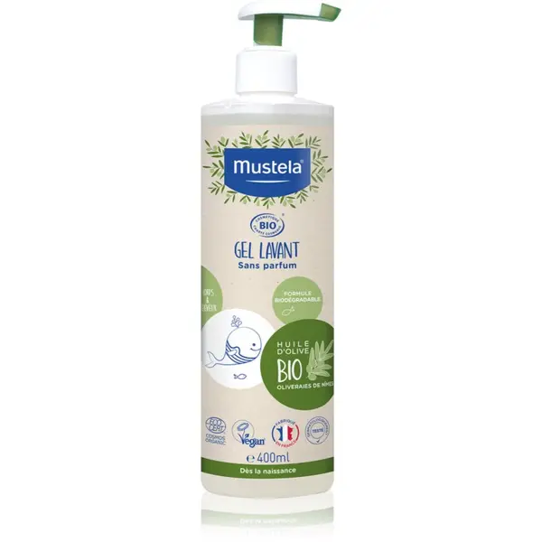 Mustela Mustela BIO gel za pranje tijela i kose za djecu od rođenja 400 ml
