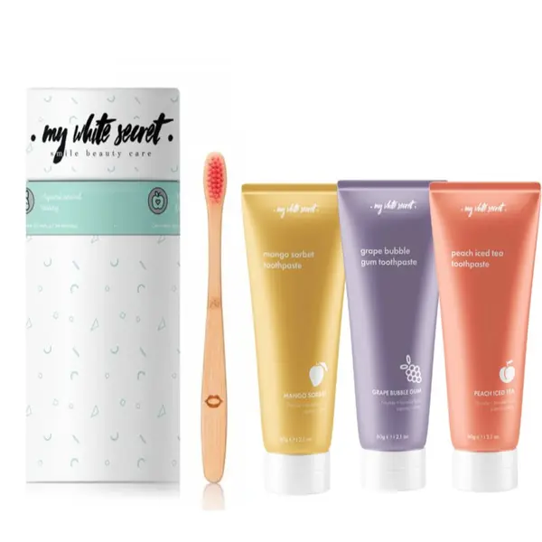 My White Secret My White Secret Gift Pack Fruits Toothpaste + Toothbrush set njege za zube