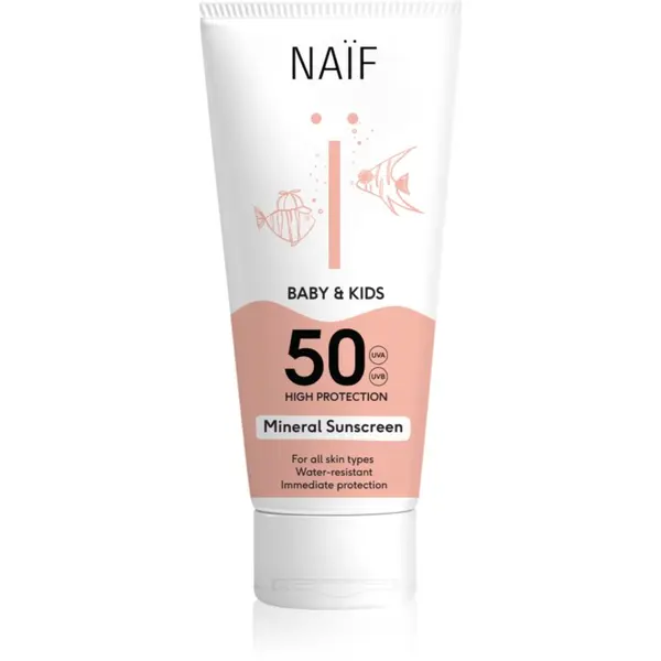 Naif Naif Baby & Kids Mineral Sunscreen SPF 50 zaštitna krema za sunčanje za bebe i djecu SPF 50 100 ml