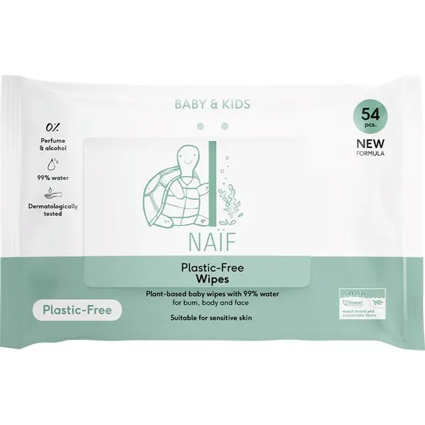 Naif Naif Baby & Kids Plastic Free Wipes vlažne maramice za djecu od rođenja 54 kom