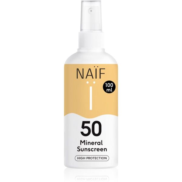 Naif Naif Sun Mineral Sunscreen SPF 50 zaštitni sprej za sunčanje SPF 50 100 ml