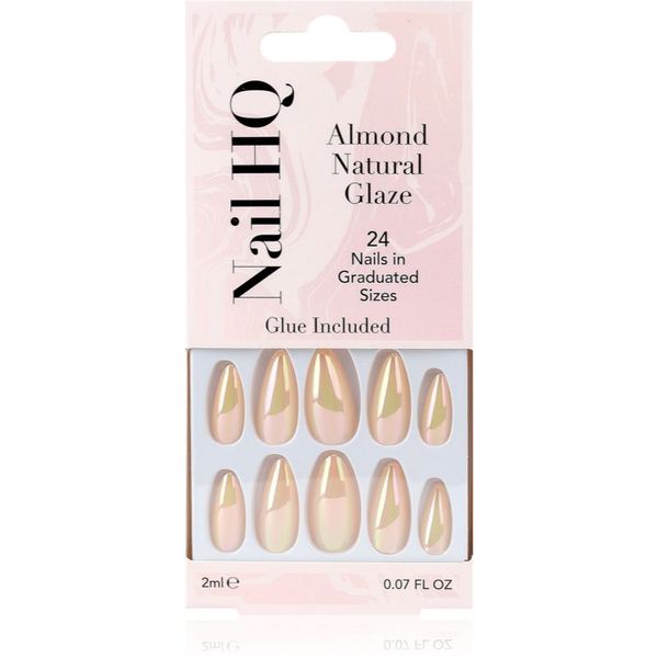 Nail HQ Nail HQ Almond Umjetni nokti Natural Glaze 24 kom