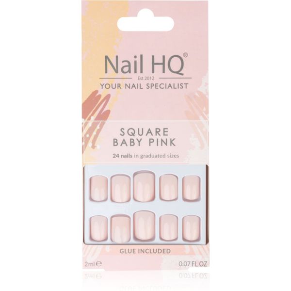 Nail HQ Nail HQ Square Umjetni nokti nijansa Baby Pink 24 kom
