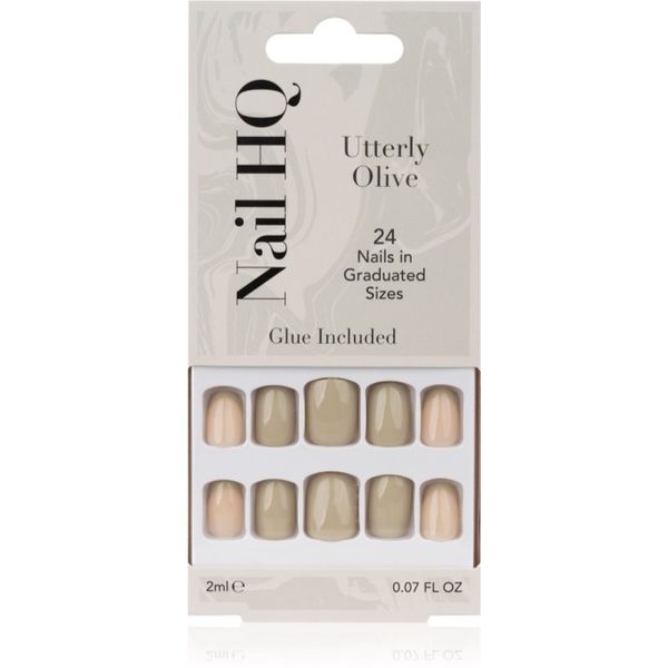Nail HQ Nail HQ Square Umjetni nokti Utterly Olive 24 kom
