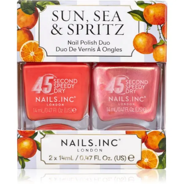 Nails Inc. Nails Inc. 45 Second Speedy Gloss lak za nokte DUOPACK nijansa 2x14 ml