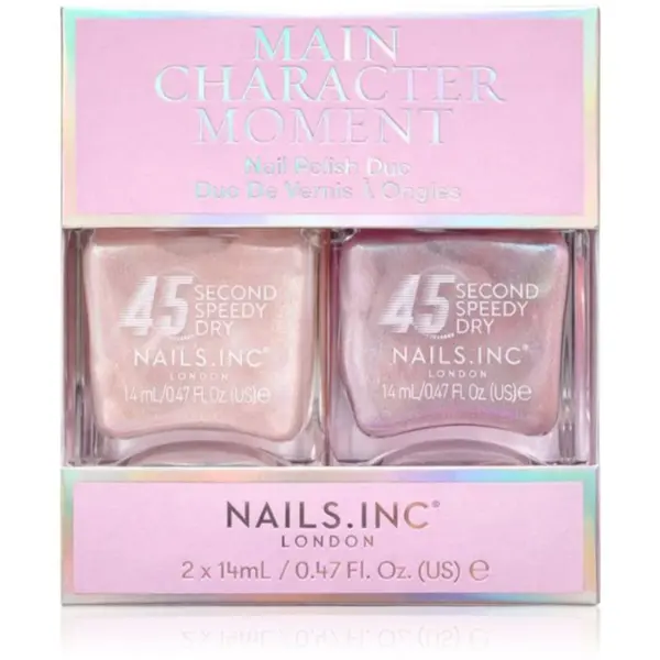 Nails Inc. Nails Inc. 45 Second Speedy Gloss lak za nokte DUOPACK nijansa Main Character Moment 2x14 ml