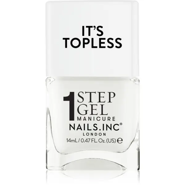 Nails Inc. Nails Inc. It’s Topless gel lak za nokte za dugotrajni efekt nijansa Emma 14 ml