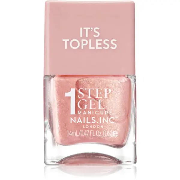 Nails Inc. Nails Inc. It’s Topless gel lak za nokte za dugotrajni efekt nijansa Remi Nude Shimmer 14 ml