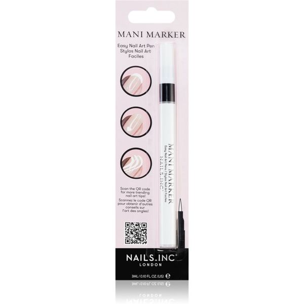 Nails Inc. Nails Inc. Mani Marker ukrasni lak za nokte u aplikator-olovci nijansa White 3 ml