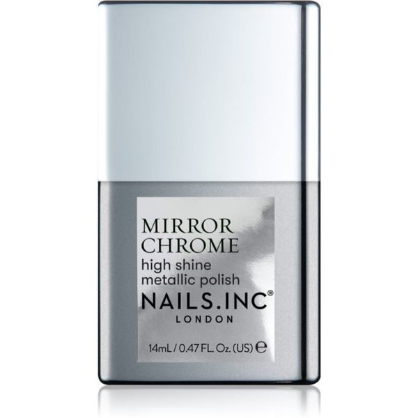 Nails Inc. Nails Inc. Mirror Chrome lak za nokte s visokim sjajem nijansa Silver Served 14 ml