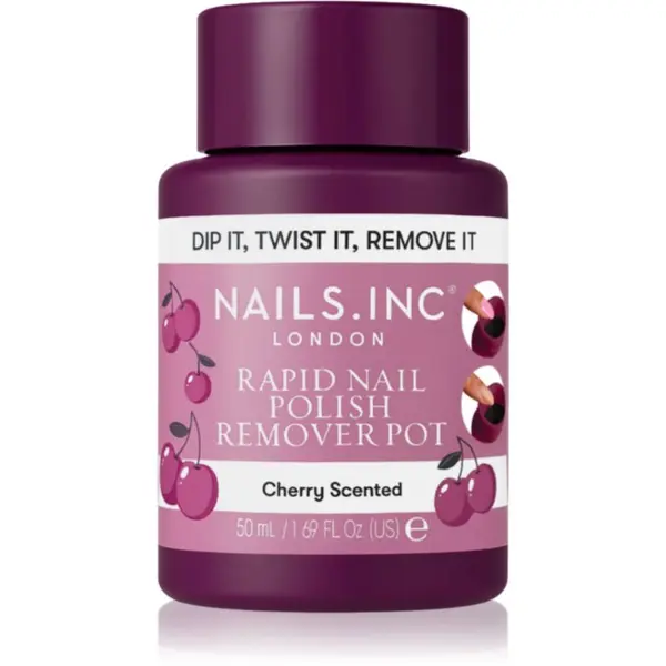 Nails Inc. Nails Inc. Rapid Nail Polish Remover Pot Cherry Scented sredstvo za skidanje laka s noktiju 50 ml